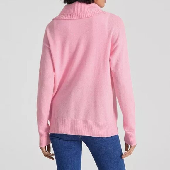 Charter club bubble gum pink zipper sweater NWT - Picture 4 of 4